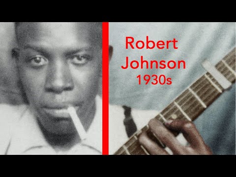 Watch this AMAZING old photo of Robert Johnson (1930s) being restored and colourised