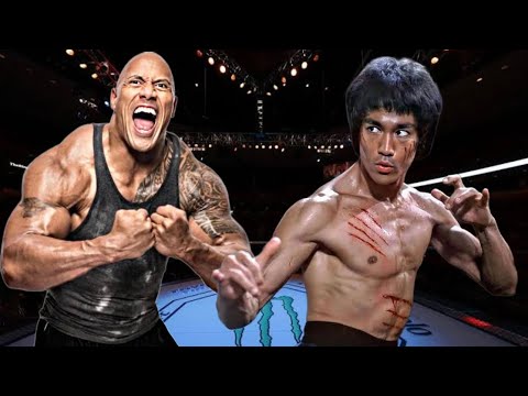 BRUCE LEE VS THE ROCK 😱🔥😰*OMG* (EA SPORTS UFC 4) UFC KNOCKOUTS | BRUCE LEE FIGHT | WWE | UFC 2023