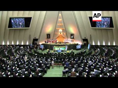 AHMADINEJAD, RAFSANJANI AT OFFICIAL OPENING OF PARLIAMENT