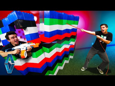 NERF Defend Your LEGO Base Challenge! Video