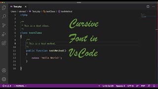 How to Add Cursive Font in Visual Studio Code(VSCode)