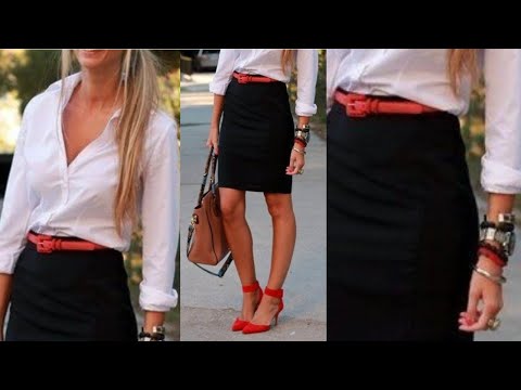 OUTFITS y LOOKS  con CAMISA y BLUSA de COLOR BLANCO COMBINACIONES de ROPA ELEGANTES con una BLUSA