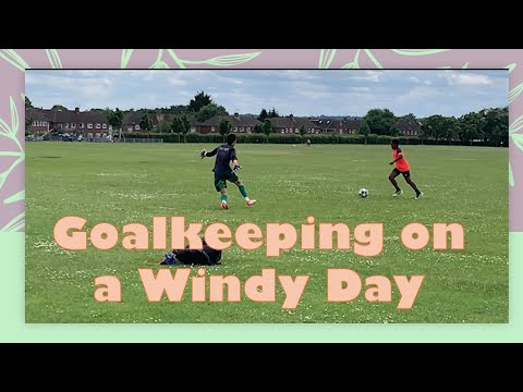 Goalkeeping  & Goal Scoring on a Windy Day ~ Finding Focus~ Striking the Ball
