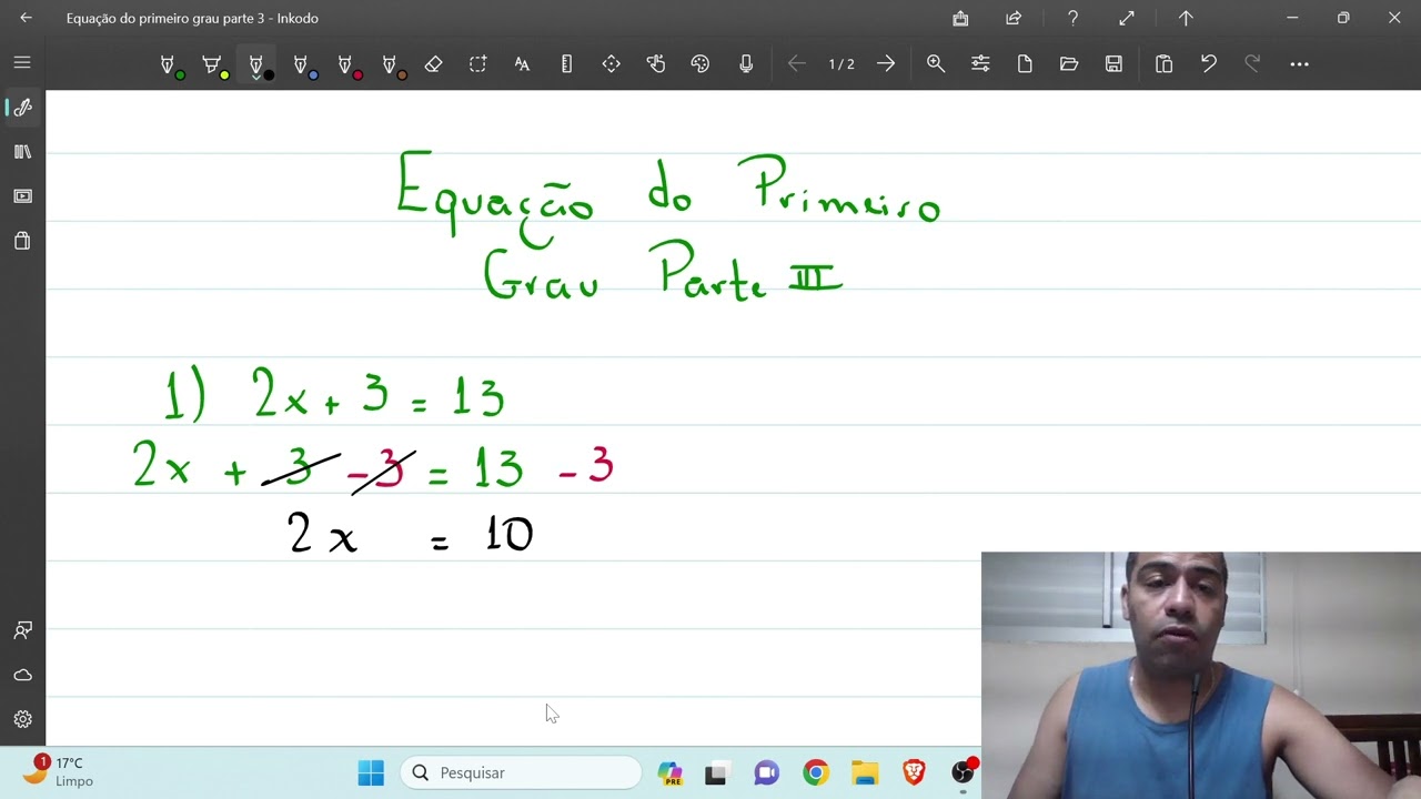 Equação do primeiro grau parte 3