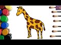Giraffe Coloring Pages - Giraffe Drawing and Coloring