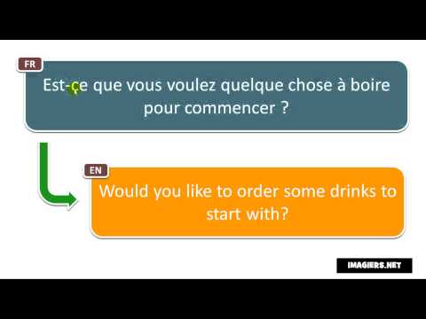French pronunciation # Est ce que vous voulez quelque chose à boire pour commencer