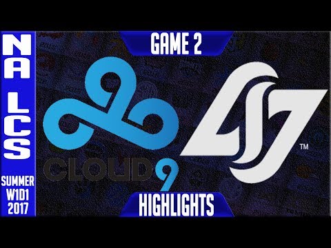C9 vs CLG Game 2 Highlights - NA LCS Summer Split 2017 W1D1 - Cloud 9 vs Counter Logic Gaming G2