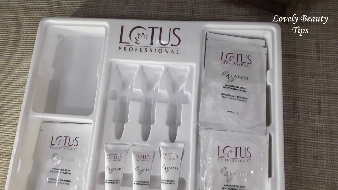 Lotus 4 Layer Professional advanced skin whitening Facial Kit || Review || HIndi