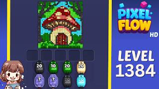 Pixel Flow Level 1384 Solution Walkthrough