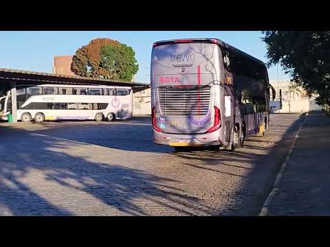 Ônibus da viação rota chegando na rodoviária linha vitória da conquista para salvador Bahia 