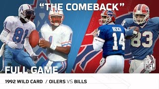 1992 AFC Wild Card: Houston Oilers vs. Buffalo Bills | &quot;The Comeback&quot; | NFL Full Game