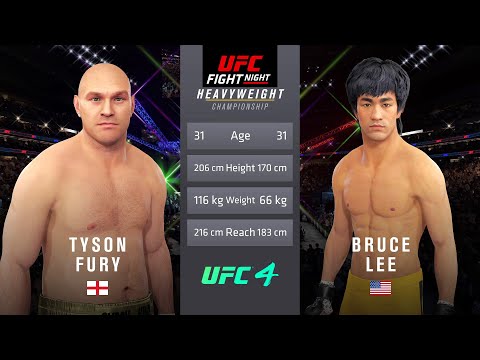 Tyson Fury vs Bruce Lee Full Fight - UFC Fight Of The Night