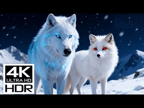 4K HDR Snowy River & Winter Wildlife – Peaceful Chill Vibes