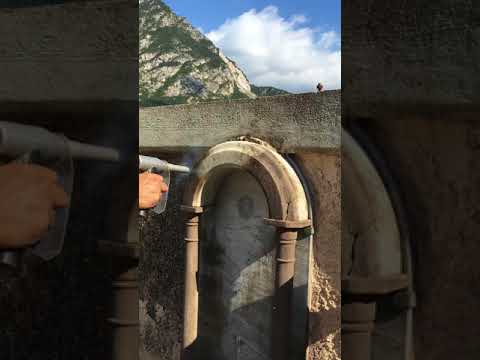 Pulizia Criogenica Lapide Con Ghiaccio Secco