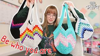 Crocheting the CUTEST Pride Totes! | PassioKnit Vlog