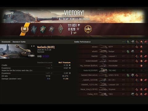 WOT - T110E4 - 5 KILLS 11.2K DAMAGE ACE TANKER - World Of Tanks