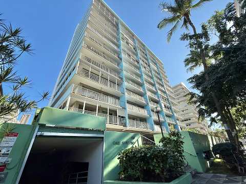 2 Bed, 2 Bath, 2 Garage Tandem Parking Spot, Storage Locker, Large Lanai, W/D In-unit, Rooftop Pool in Waikiki! property video