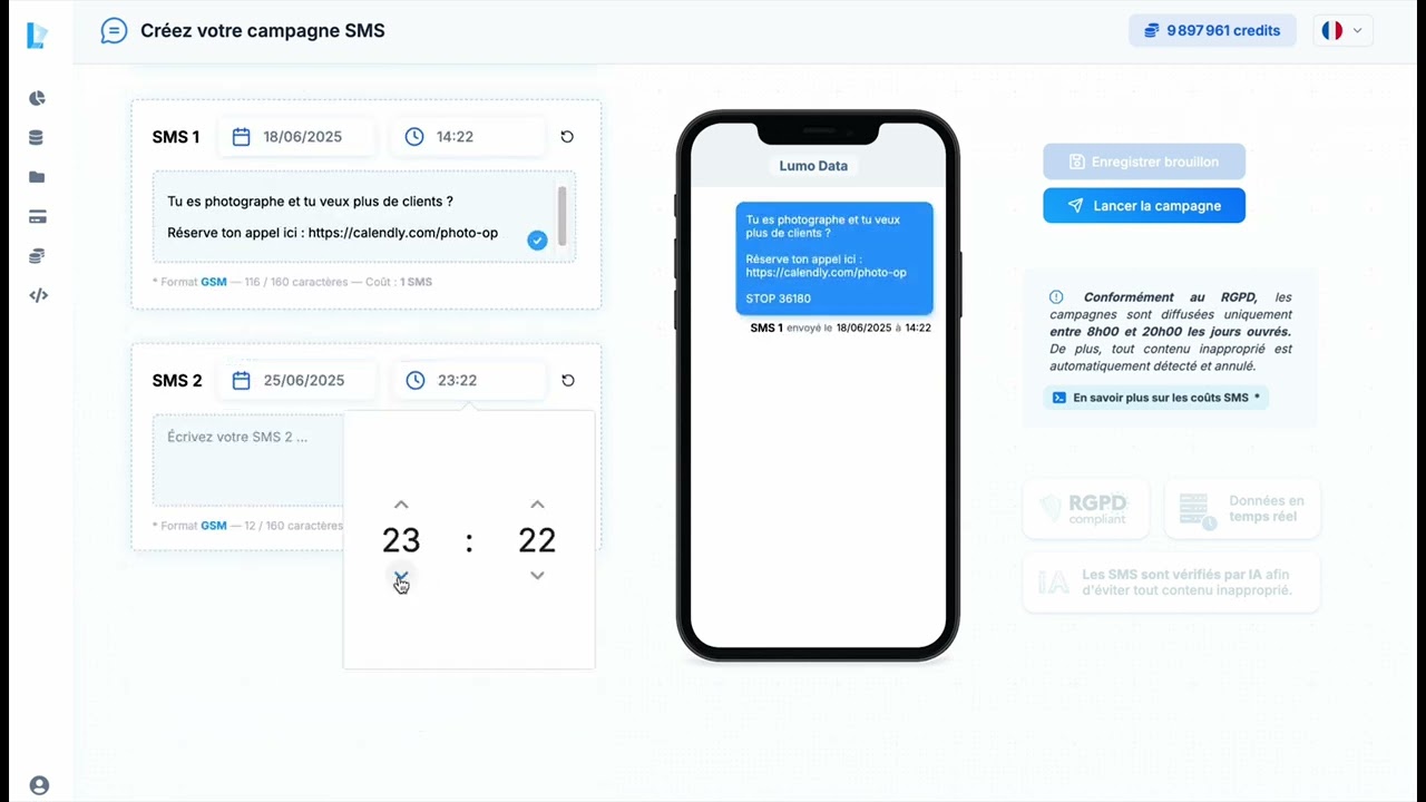 Démonstration Campagne SMS