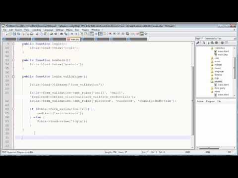 CodeIgniter Tutorials Registration Login Part 5 13