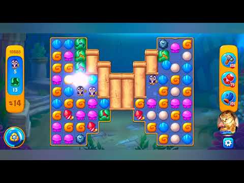 фишдом 2022  #  10885 уровень - прохождение без бустеров # Fishdom,   10885  level - no Boosters.