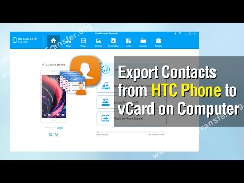 How to Export Contacts from HTC Phone to vCard on Computer