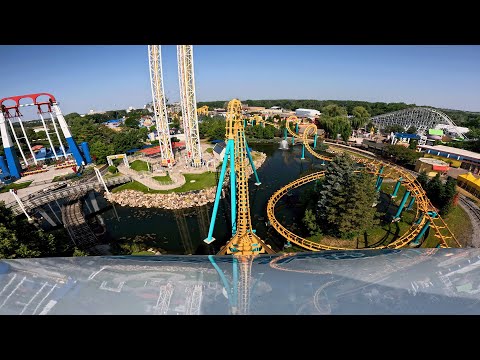 On-ride point of view of Corkscrew