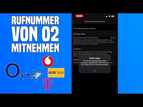 O2 Portierungserklärung: Rufnummer von O2 zu anderem Anbieter mitnehmen