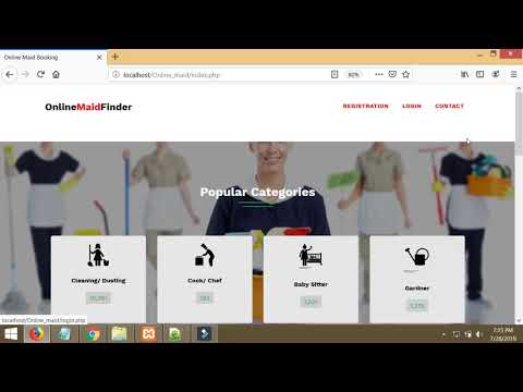 Online Maid Booking Project | PHP MYSQL Bootstrap | By Pankaj Panjwani