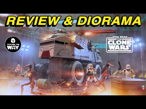 Star Wars The Legacy Collection Clone Wars Turbo Tank Review & Diorama!