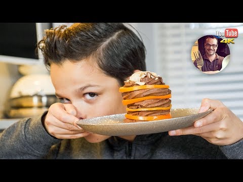 Persimmon Mille-Feuille with Chocolate Ganache