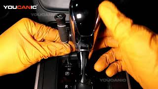 2013–2019 Nissan Sentra - Release Shifter from Park Manually (Put Shifter in Neutral for Towing)
