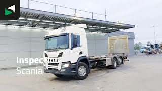 Cami&atilde;o de contentores Scania P500 P 6X2 20ft BDF Lift-Lenkasche 2500kg Ladebordwand Retarder | Imagem 4 - Autoline