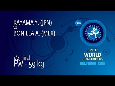 1/2 FW - 59 kg: Y. KAYAMA (JPN) df. A. BONILLA (MEX), 6-1