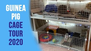 Guinea Pig Cage Tour & Set-up 2020 - 2x Guinea Pig C&C Cages with Fleece