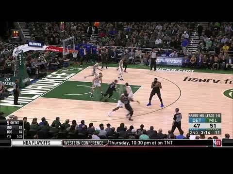 Brook Lopez 04/17/2019 Detroit Pistons vs Milwaukee Bucks Highlights