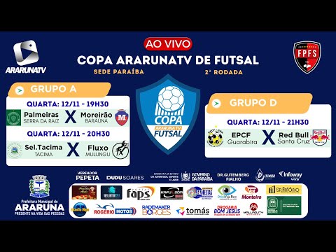 COPA ARARUNATV DE FUTSAL - PALMEIRAS X MOREIRÃO | TACIMA X FLUXO | EPCF X RED BULL | 12/11/2025