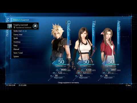 Final Fantasy 7 Remake Platinum Trophy Scene 52nd Platinum Trophy