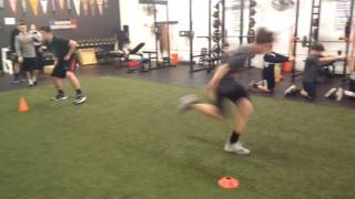 Athlete Cross Over Technique Agility and Acceleration Training