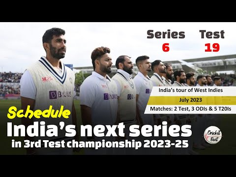 India cricket schedule 2023 | India’s all next series in 3rd Test championship