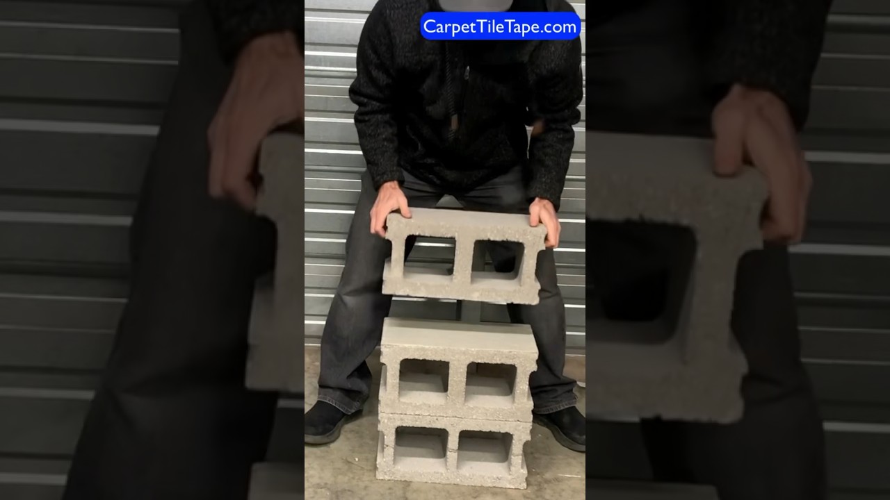 [UPDATED] 😲 Strongest Double Sided Tape 😲 ULTIMATE Strength Test with 3 Cement Blocks