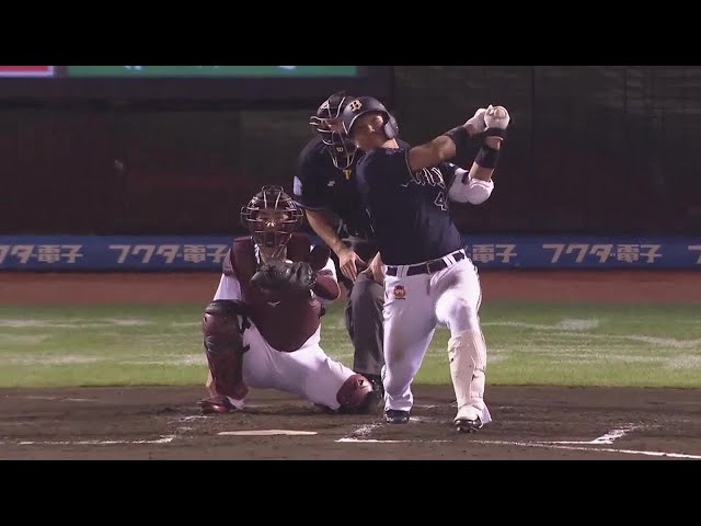 【2回表】自身初となるシーズン2桁ホームラン達成!! バファローズ・頓宮裕真 左中間スタンドへ先制ソロHR!! 2022年9月12日 東北楽天ゴールデンイーグルス 対 オリックス・バファローズ