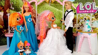 Download lagu LOL OMG Doll Family Wedding Morning Routine - Neonlicious Sister Gets Married! mp3