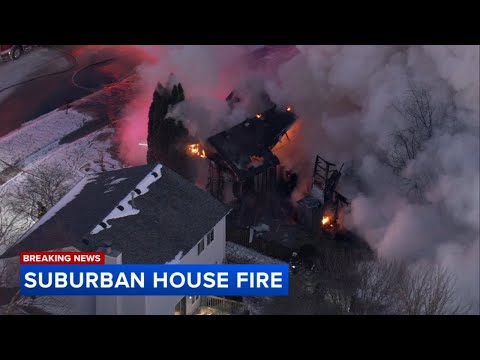 BREAKING: Firefighters battle large house fire in Oswego, officials say