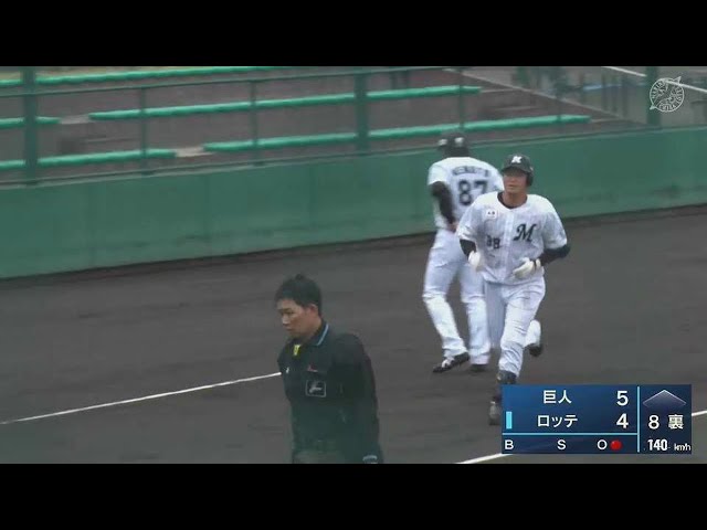 【ファーム】マリーンズ・柿沼友哉が1号ソロホームラン!! 値千金の一打で同点に追いつく!! 2022年4月14日  千葉ロッテマリーンズ 対 読売ジャイアンツ