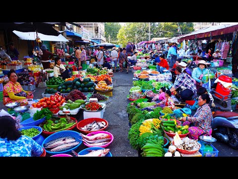 Amazing Inside CAMBODIAN Food Market Tour 2025 - Walkaround in Kandal Market, Phnom Penh City