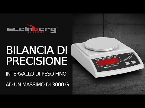 Video - Bilancia di precisione - 3000 g / 0,1 g - bianco