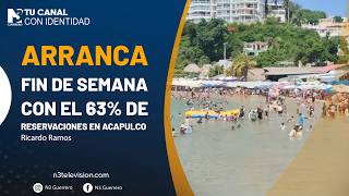 Arranca fin de semana con el 63% de reservaciones en Acapulco