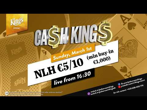 🤑 Ca$h King$ Special €5/€10 NLH Cashgame live from King's Resort! - 🎙Table sound only