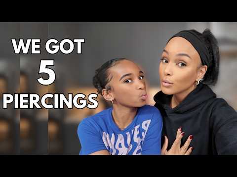 Piercing Samia’s Ears Turned Into Me Getting Pierced Too 😅