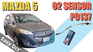 2015 Mazda 5 P0137 Rear O2 Sensor Replace With Genuine Denso Sensor